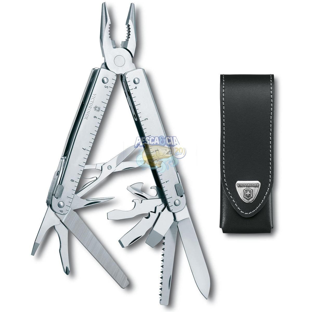 Alicate Victorinox Swiss Tool X Com Tesoura e Bolsa de Couro