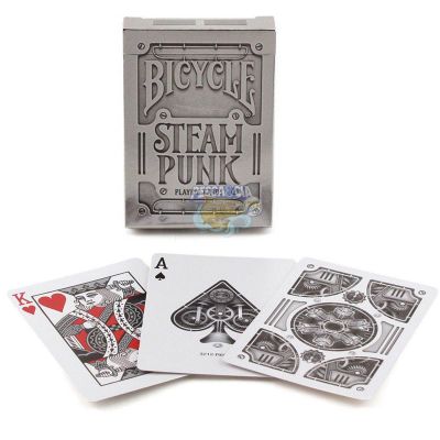 Baralho Jogos De Cartas Bicycle Silver Steampunk