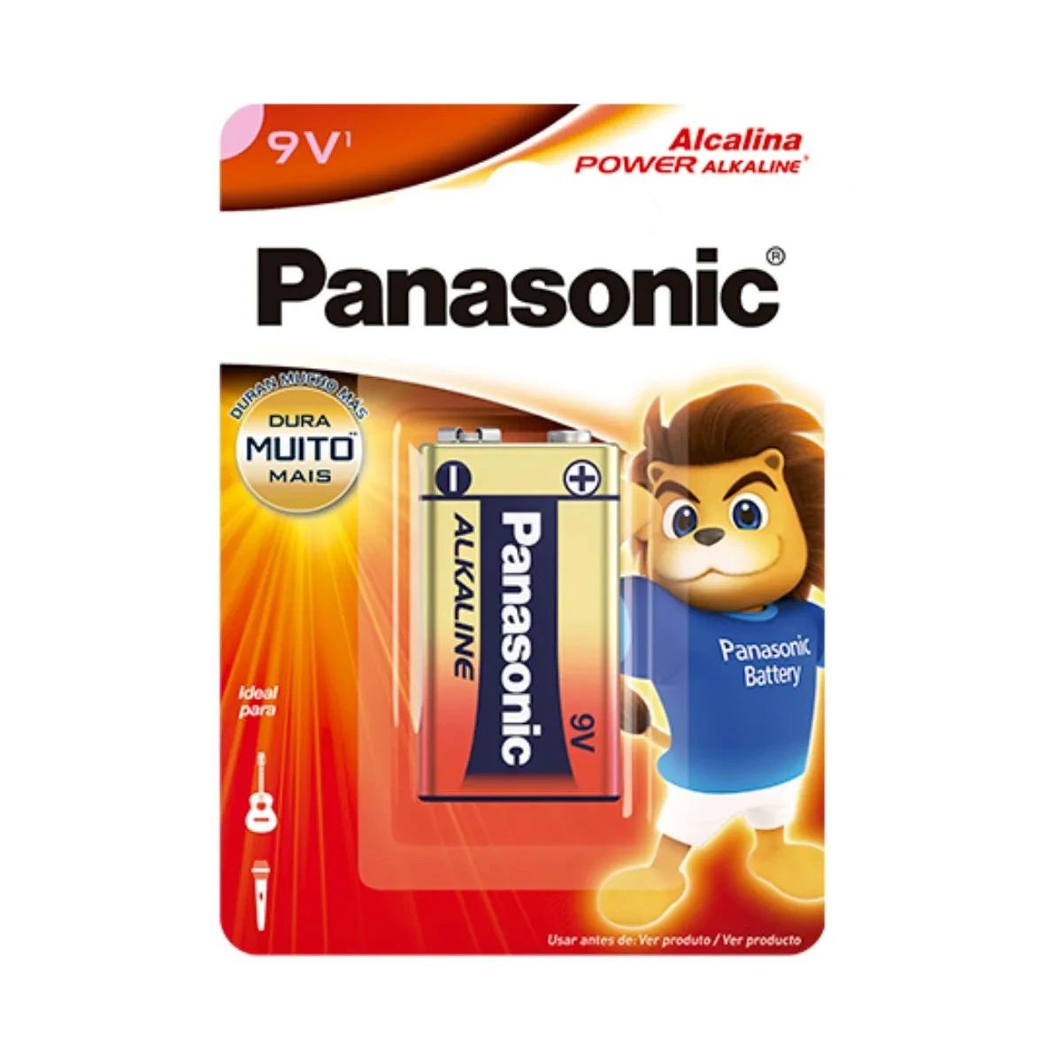 Bateria Panasonic 9V Power Alcalina