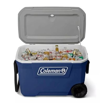 Caixa Térmica Coleman 62qt 58l 316 Séries Lakeside Azul com Rodas