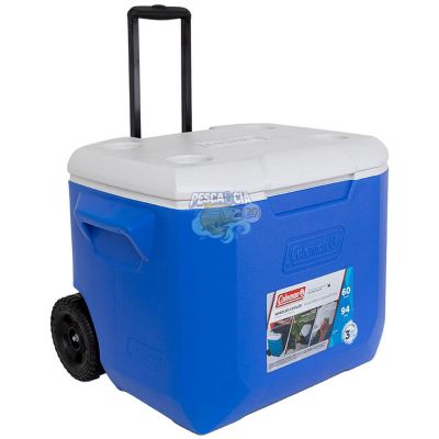 Caixa Térmica Com Rodas Coleman 60QT 56 Litros Azul