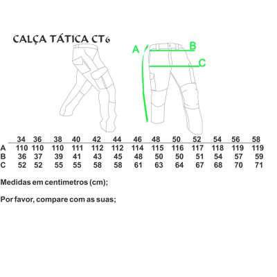 Calça Tática 6 Bolsos Safo Caqui Tam. 42