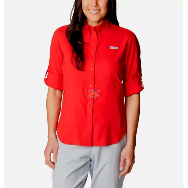 Camisa Columbia Feminina Tamiami II Vermelho G 