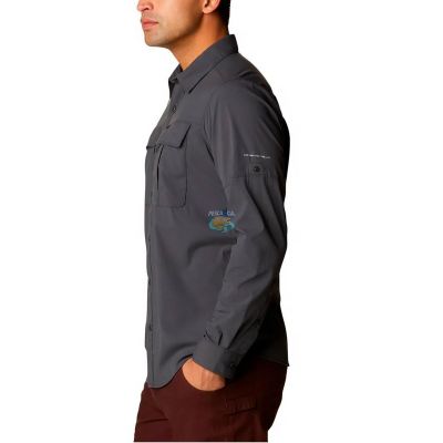 Camisa Columbia M/L Newton Ridge II Cinza Escuro G