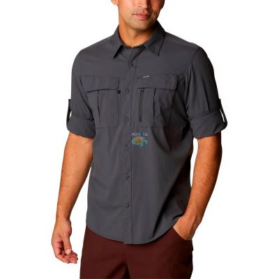 Camisa Columbia M/L Newton Ridge II Cinza Escuro G