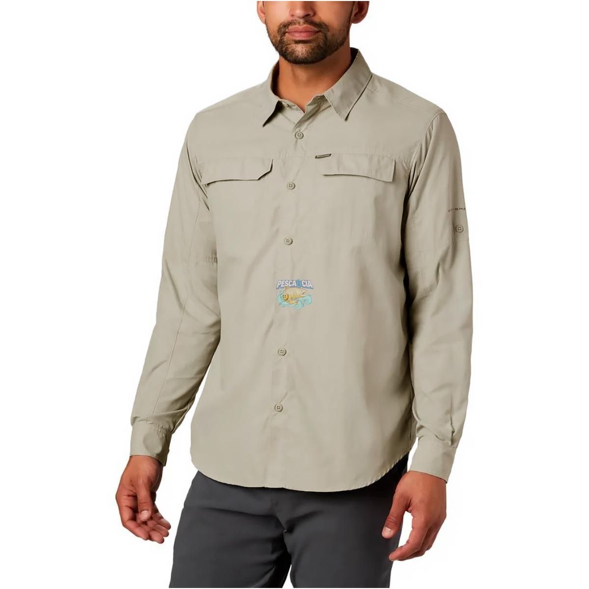 Camisa Columbia Silver Ridge Cinza Claro P