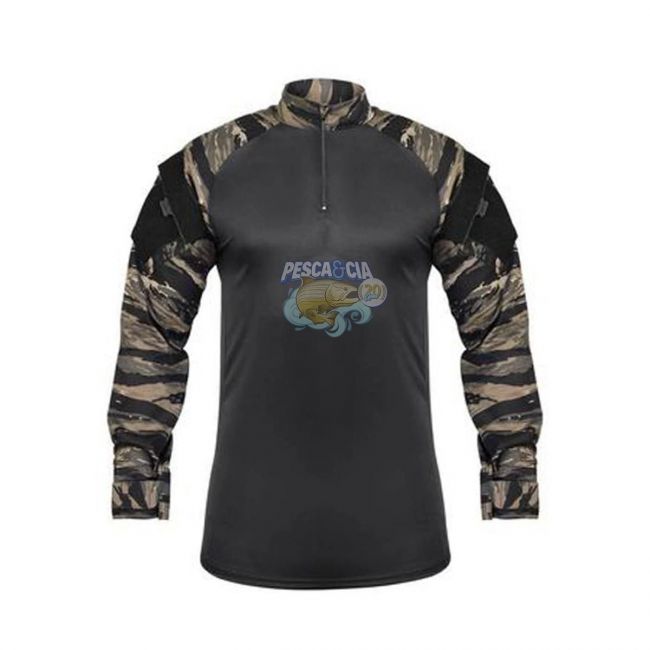 Camisa Combat Shirt Tatica Camo Black Tam P