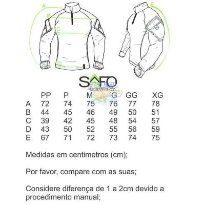 Camisa Combat Shirt Tática Camo Multicam Tamanho M