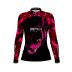 Camisa De Pesca Feminina BRK Fishing Tucunaré Rosa UV50 Tam. Baby Look G