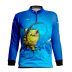 Camisa De Pesca Infantil BRK Tucunaré Azul UV50 Tam. G