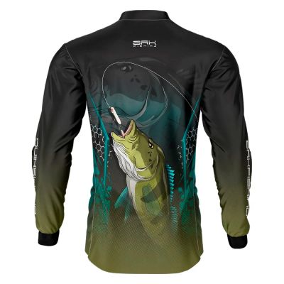 Camisa De Pesca Masculina BRK Azul/Preta Tucunaré Azul UV50 Tam. G2