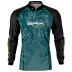 Camisa De Pesca Masculina BRK Fishing Camo Preta E Azul UV50 Tam. G