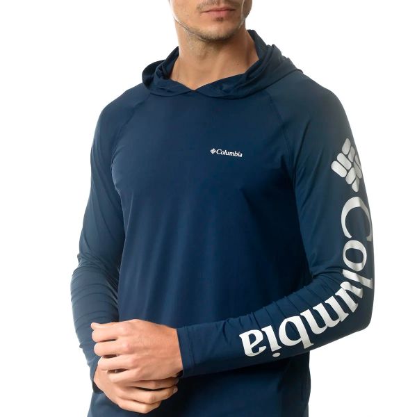 Camiseta Columbia Aurora M/L Capuz Dark EEG 320427511    