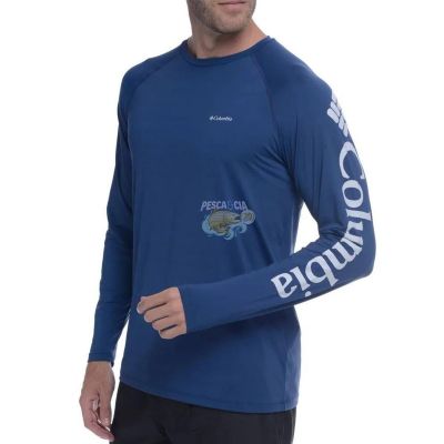 Camiseta Columbia Aurora M/L Surf Blue EEG