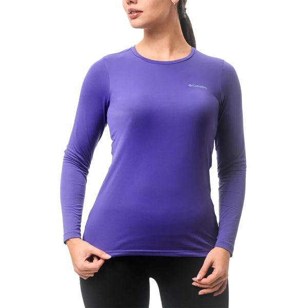 Camiseta Columbia Feminina Neblina M/L Roxo Tam. G