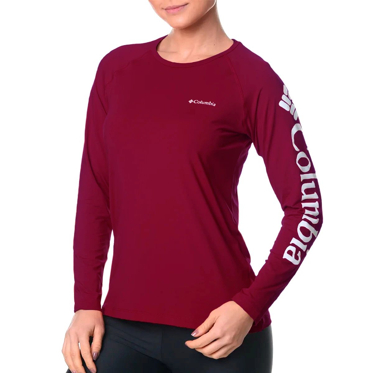 Camiseta Columbia Feminina Aurora M/L Bordo G 