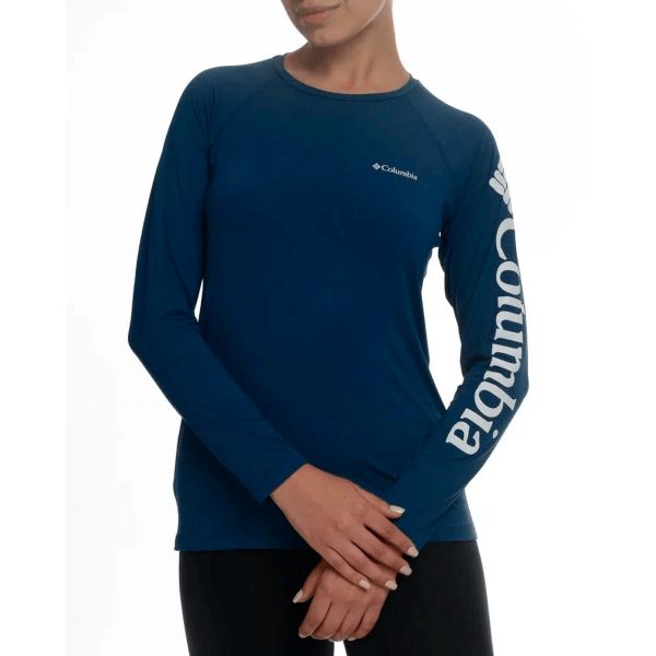 Camiseta Columbia Feminina Aurora M/L Dark Gg 320431511