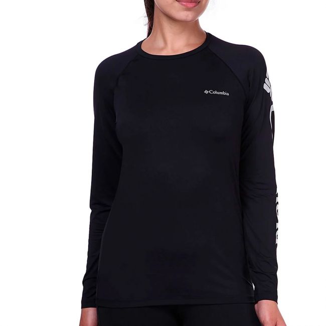 Camiseta Columbia Feminina Aurora M/L Preto G 320431010