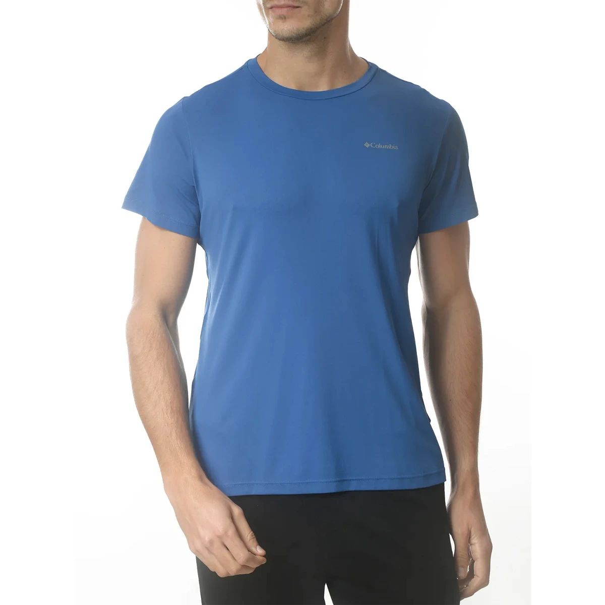 Camiseta Columbia Masculina Neblina M/C Azul Claro Tam. G 