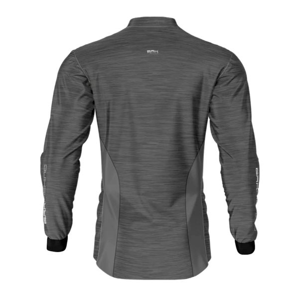 Camiseta De Pesca Masculina BRK Fishing Cinza Mesclado UV50 Tam. G1