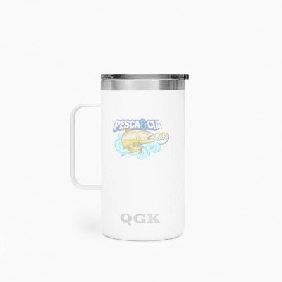 Caneca Termica Mug 24 OZ QGK Branco Com Tampa 709ml