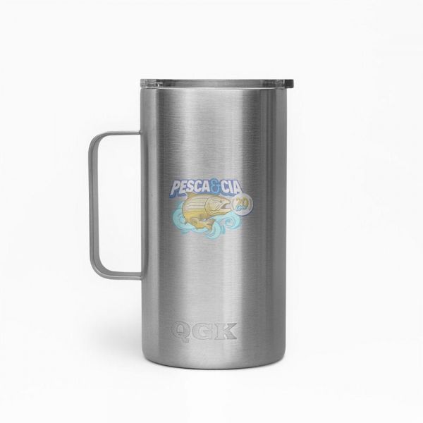 Caneca Termica Mug 24 Oz QGK Inox Com tampa 709ml