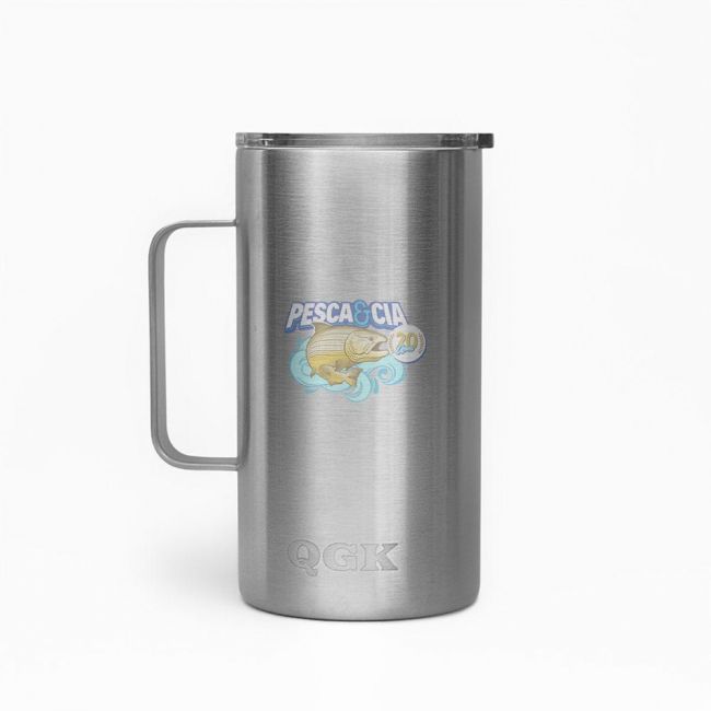 Caneca Termica Mug 24 Oz QGK Inox Com tampa 709ml