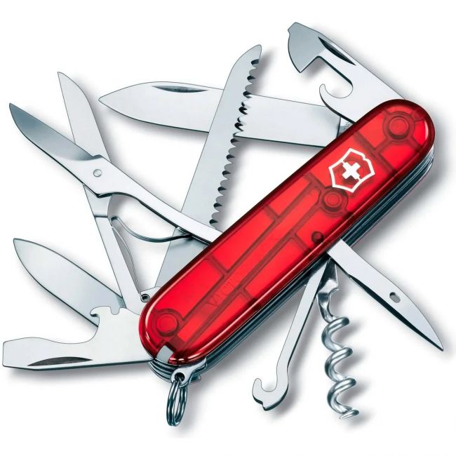 Canivete VictorInox Huntsman Vermelho Translucido 1.3713.T 