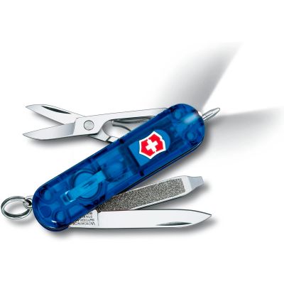 CANIVETE VICTORINOX SIGNATURE LITE 7F AZUL TRASNLUCIDO REF. 0.6226.T2