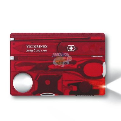 Canivete Victorinox  Swisscard Lite Vermelho Transparente