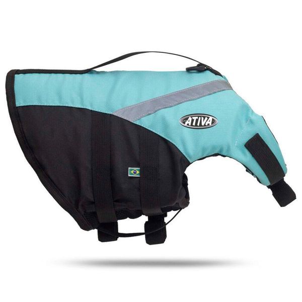 Colete Salva Vida Ativa Pet Aventura Azul G 18 a 36kg