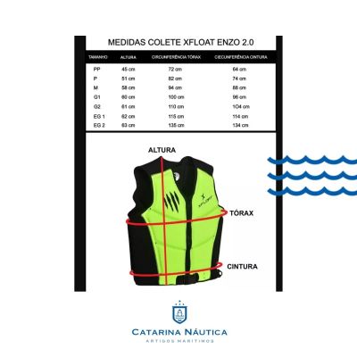 Colete Xfloat Neoprene Enzo P -  Verde Homologado