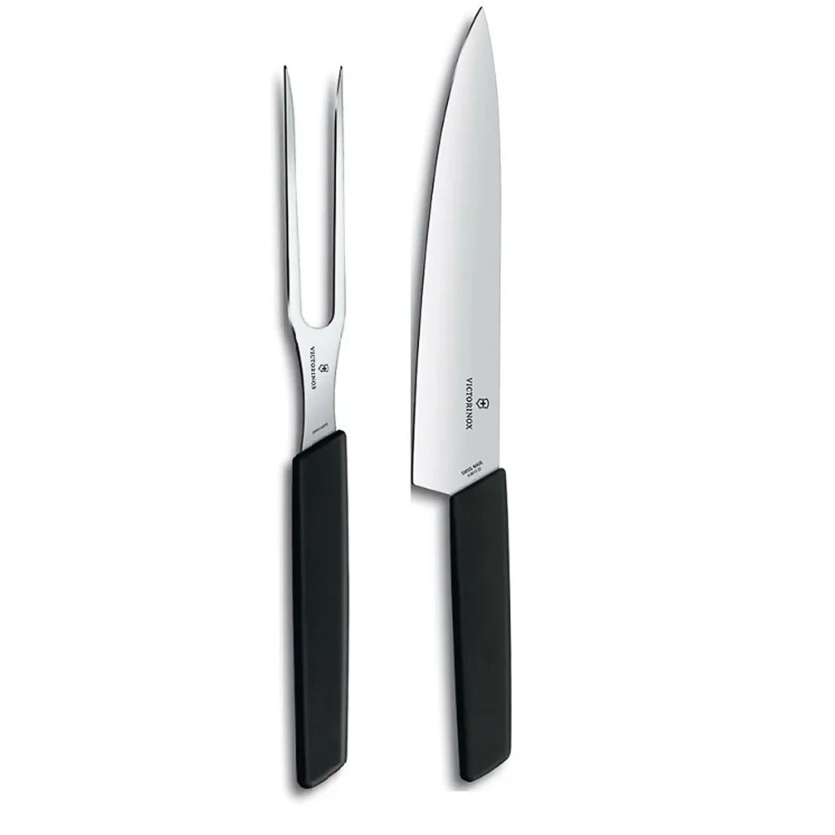 Conjunto Faca e Garfo VictorInox Swiss Modern Black Carving  