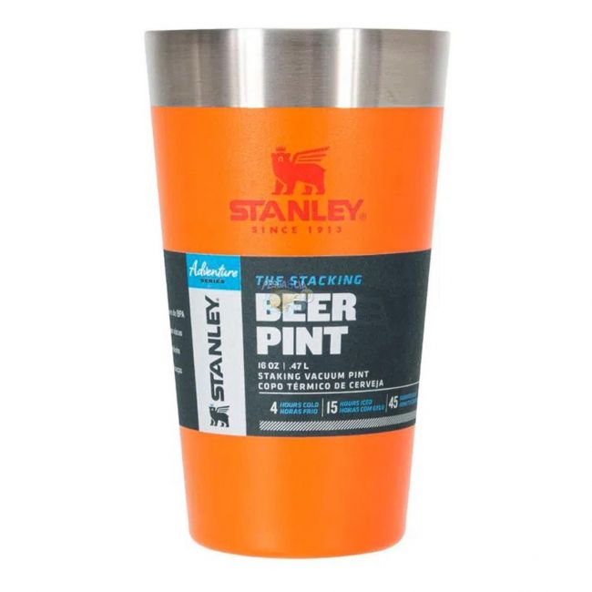 Copo Térmica Cerveja Stanley Sem tampa - 473 ML Laranjado