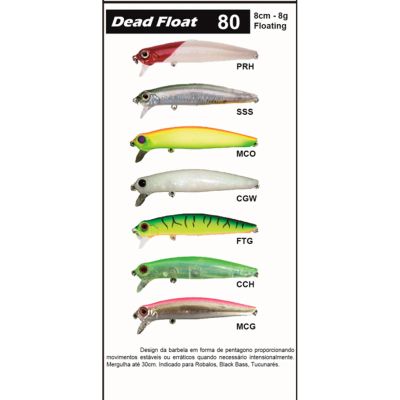 Isca Artificial Dead Float 8cm Slow Floating COR-PRH