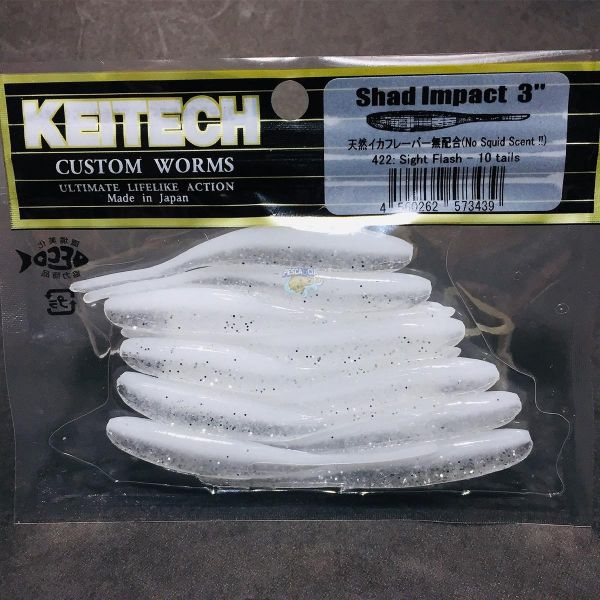 Isca de corpo mole Keitech Shad Impact 3 Sight Flash / 422