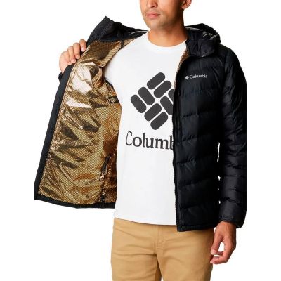 Jaqueta Columbia Labyrinth Hooded Preta Tam.GG