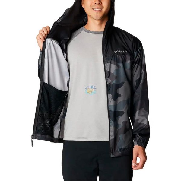 Jaqueta Columbia Masculina Flash M Preto/Camuflado