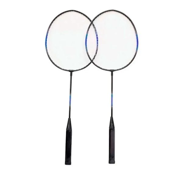 Kit Badminton Gold Sports 2 Raquetes 2 Petecas Azul Ref. Kitbadaz