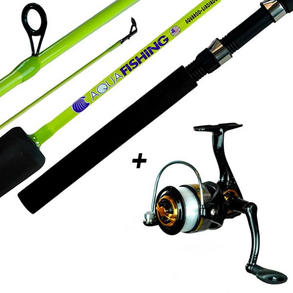 Kit Vara Gladiador S5601 1,80m Inteiriça 8- 17lb + Molinete Gladiador 2000 3BB