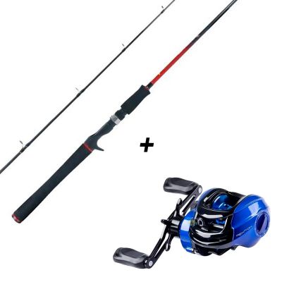 Kit Vara Pesca Brasil Impacto 30c 12-30lb 6.6" 2 partes + Carretilha Maruri Rexton 10000 RH