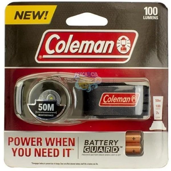 LANTERNA DE CABECA COLEMAN 100LUMENS - 50MT