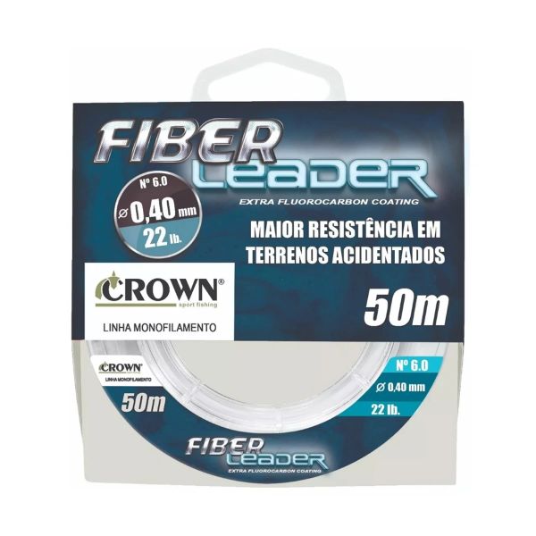 Linha Crown Fiber Leader 0.40mm 50m 22lbs