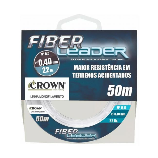 Linha Crown Fiber Leader 0.40mm 50m 22lbs