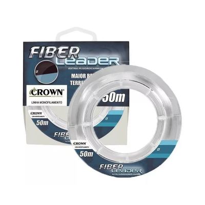 Linha Crown Fiber Leader 0.47mm 50m 28lbs