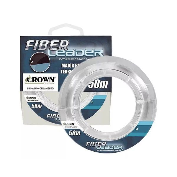 Linha Crown Fiber Leader 0.52mm 50m 35lbs