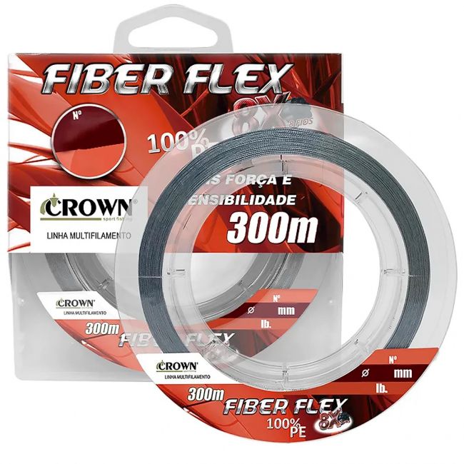 Linha Crown Multifilamento Fiber Flex 0.82MM 300 Metros Ref. 54593