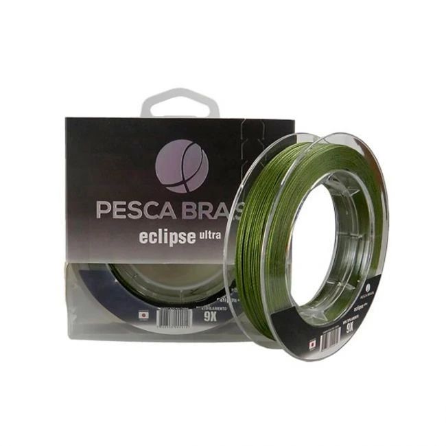 Linha de Pesca Brasil Multi Eclipse Ultra 0,16MM 19lbs 150m Verde Musgo