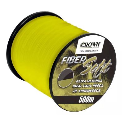 Linha Fiber Soft Yellow 0.18mm 500mt