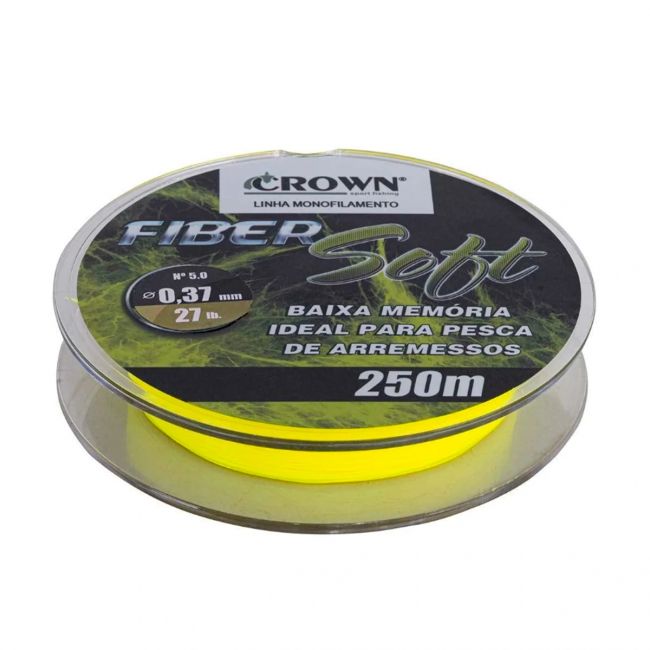 Linha Fiber Soft Yellow 0.37mm 250mts